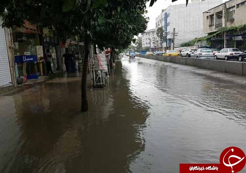 آبگرفتگی معابر اکنون در بابل + تصاویر