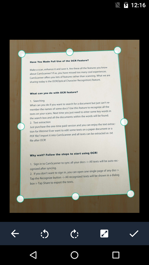 دانلود نرم افزار camscanner اسکنر قدرتمند اسناد کاغذی