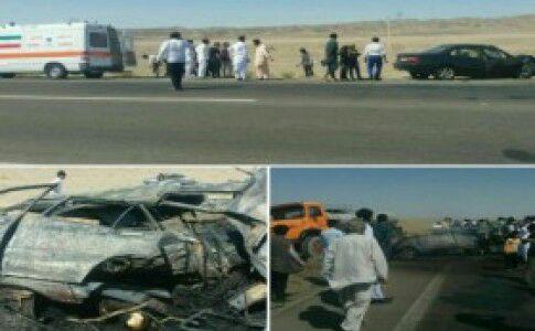جاده دوطرفه و پر تردد زابل &ndash; زاهدان باز هم حادثه آفرید