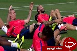 تمرینات آماده سازی "بارسلونا" + فیلم
