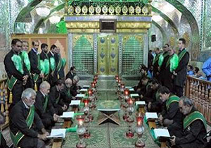 غبار روبی حرم مطهر سید علا الدین حسین