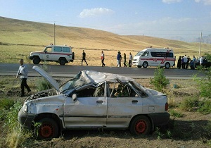 واژگونی پراید 4 مصدوم برجای گذاشت