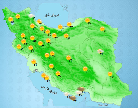 بارش باران در شرق و جنوب شرق کشور