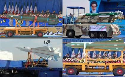 یگان&zwnj;های محمول نیروی هوا فضا سپاه انقلاب اسلامی از مقابل جایگاه رژه رفتند