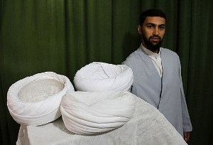 عمامه گذاری جمعی از طلاب در لنگرود