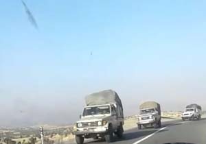 خودروهایی با بار قاچاق در جاده سردشت + فیلم