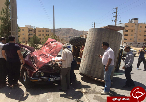 غلتک حادثه ساز شد + تصاویر