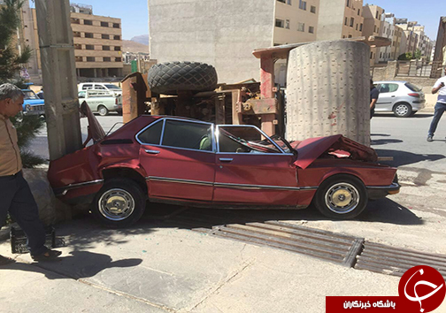 غلتک حادثه ساز شد + تصاویر