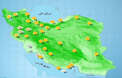 اردبیل با 9 درجه خنک ترین استان کشور+ جدول
