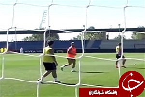 گل فوق العاده راموس در تمرینات کهکشانی ها + فیلم