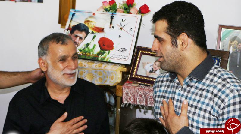 دیدار قهرمان المپیک با خانواده شهدای مدافع حرم+ تصاویر