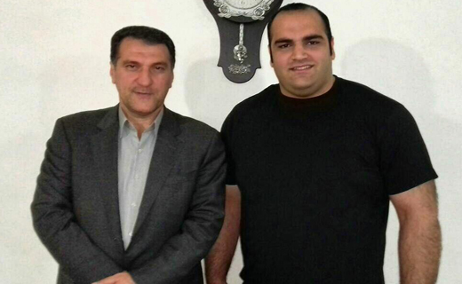 دیدار صمیمی دکتر ادیانی با قهرمان وزنه برداری جهان و المپیک