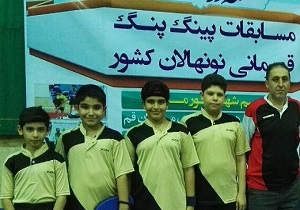 کسب مقام دوم قهرمانی کشوری توسط تیم تنیس روی میز کردستان