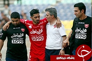 مصدومیت شدید عالیشاه در دیدار با پرسپولیس قائمشهر + فیلم