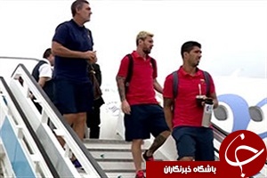 ورود بازیکنان بارسلونا به شهر بیلبائو + فیلم