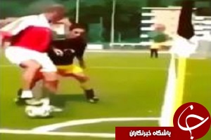 دریبل جالب و خلاقانه با کمک پرچم کرنر + فیلم