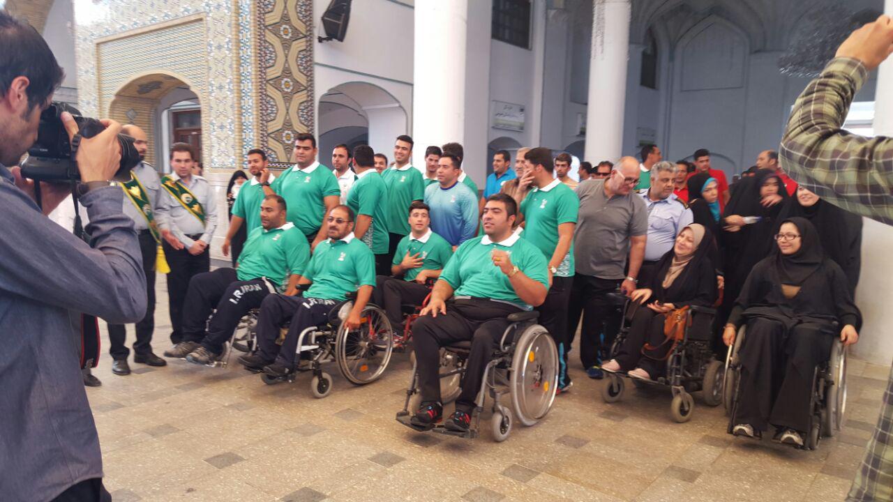 کاروان پارالمپیک در مسیر زیارت + گزارش تصویری