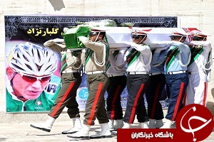 تشییع پیکر جانباز «گلبارنژاد» دوچرخه سوار پارالمپیک ۲۰۱۶ + فیلم