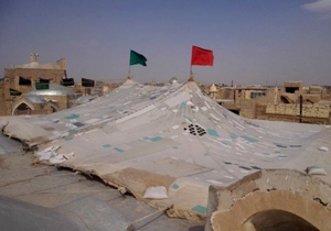 آیین سنتی نصب چادر محرم درخانقاه آران و بیدگل