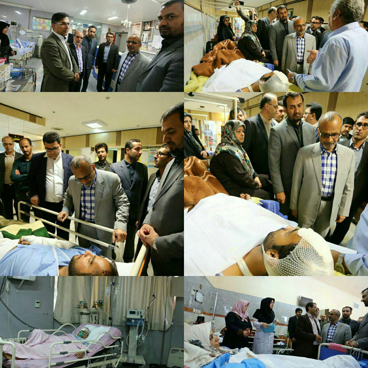 عیادت استاندار از مجروحان حادثه تصادف سرویس معلمان