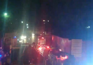 آتش سوزی مهیب برج در حال ساخت + فیلم