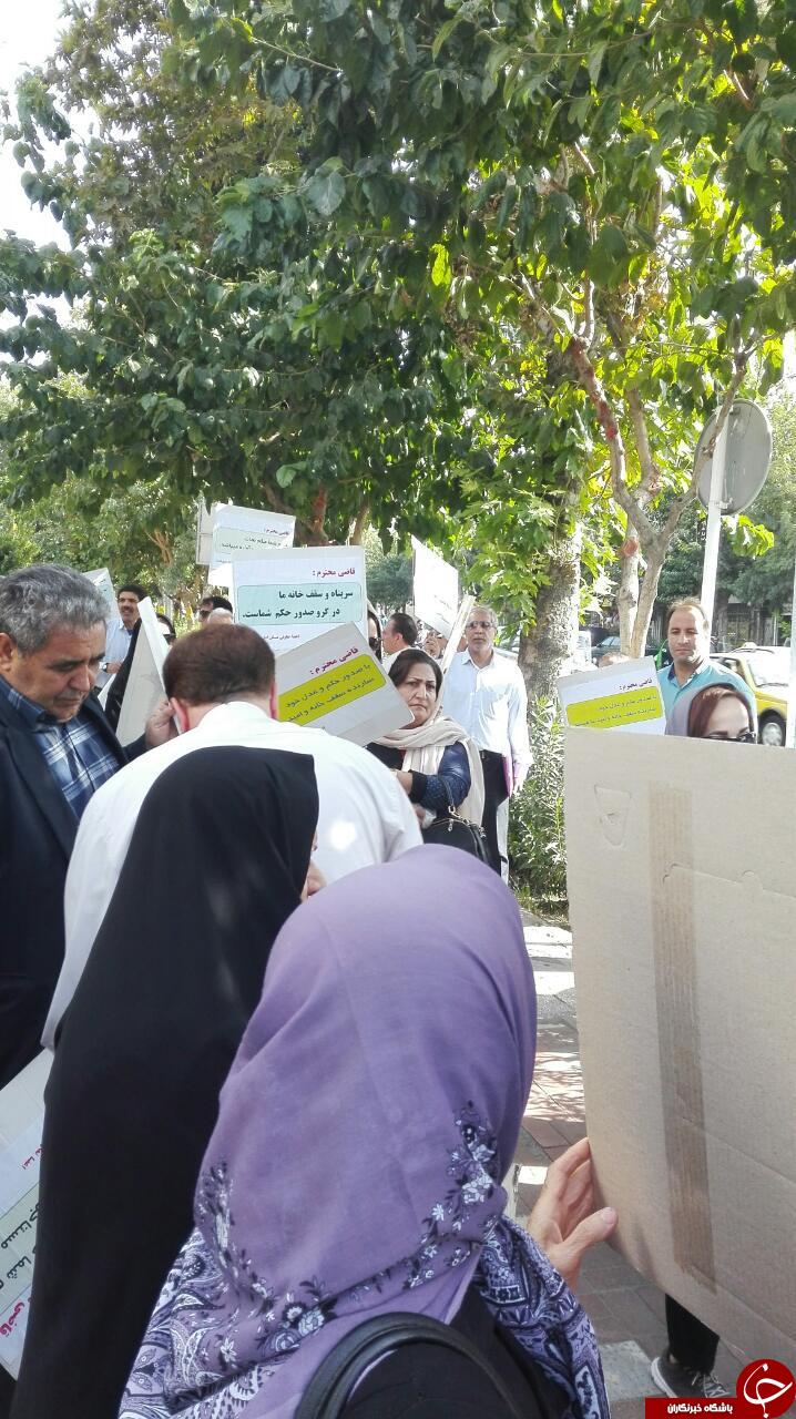 تجمع مالباختگان اداره برق در مقابل مجلس + فیلم