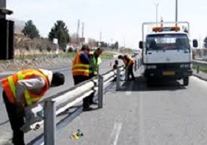 نصب گاردریل در محورهای مواصلاتی