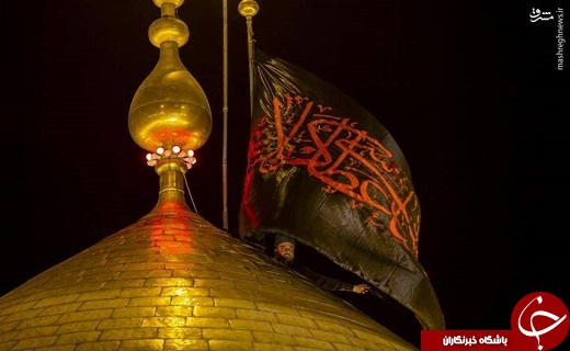 عکس/ تعویض پرچم گنبد حرم حضرت ابوالفضل(ع)