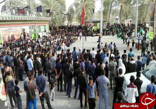 حرکت نمادین کاروان امام حسین(ع) در بخش سندرک