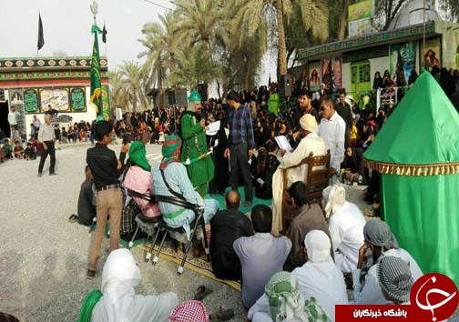 حرکت نمادین کاروان امام حسین(ع) در بخش سندرک