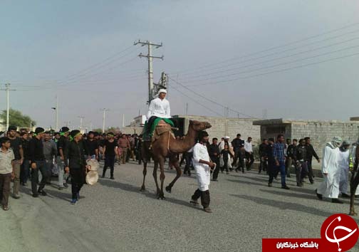 حرکت نمادین کاروان امام حسین(ع) در بخش سندرک