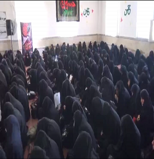 شرکت 200 بانوی طلبه در درگرامی داشت یادواره شهدای قزوین