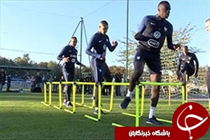 تمرین آمادگی تیم فرانسه برای بازی با بلغارستان + فیلم