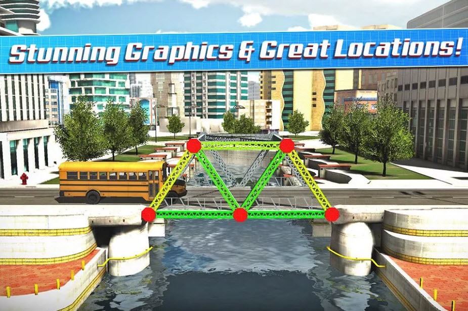 دانلود بازی فکری شبیه سازی پل Bridge Construction Simulator