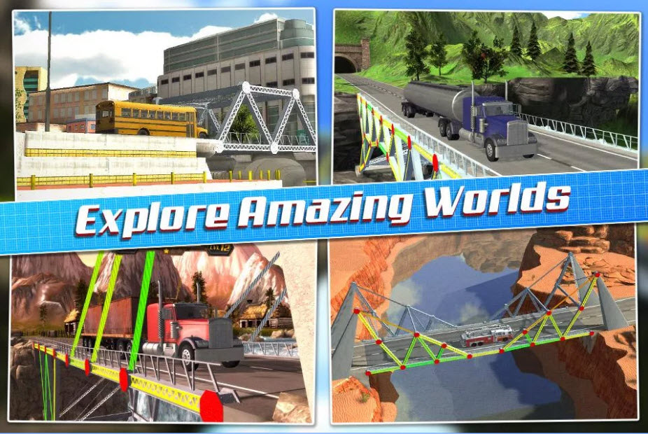 دانلود بازی فکری شبیه سازی پل Bridge Construction Simulator