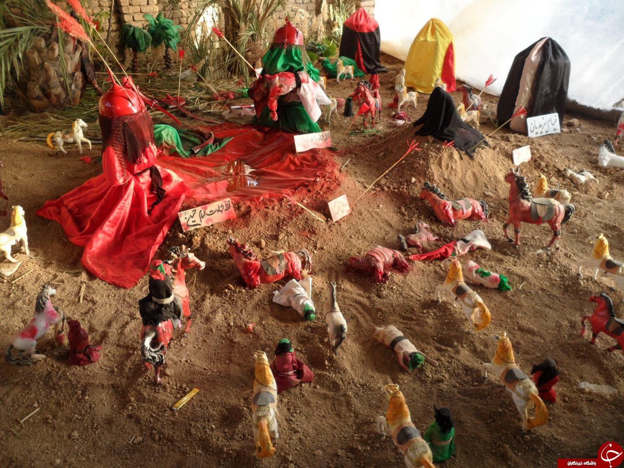 برگزاری نمایشگاه از بقیع تا کربلا در روستای تکه
