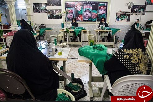 آماده&zwnj;سازی لباس شیرخوارگان حسینی +تصاویر