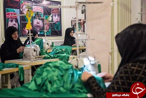 آماده&zwnj;سازی لباس شیرخوارگان حسینی +تصاویر