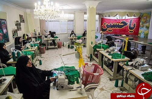 آماده&zwnj;سازی لباس شیرخوارگان حسینی +تصاویر