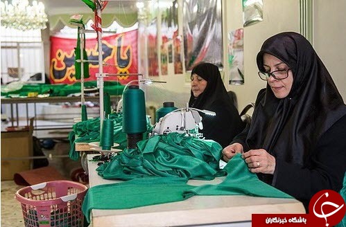 آماده&zwnj;سازی لباس شیرخوارگان حسینی +تصاویر