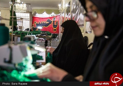 آماده&zwnj;سازی لباس شیرخوارگان حسینی +تصاویر