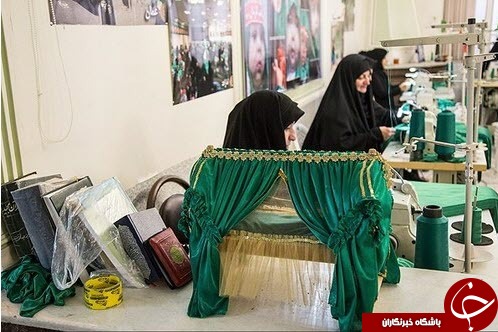 آماده&zwnj;سازی لباس شیرخوارگان حسینی +تصاویر