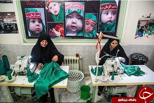 آماده&zwnj;سازی لباس شیرخوارگان حسینی +تصاویر