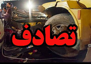 تصادف خونین کامیون با تاکسی