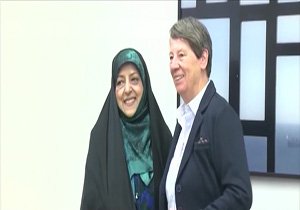 دردسر های تیپ مردانه وزیر زن آلمانی برای خانم ابتکار + فیلم