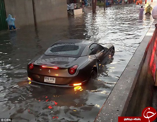 فراری در سیل +تصاویر