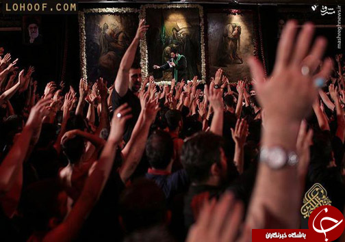 عکس/ عزاداری قالیباف در هیات ریحانة الحسین(س)