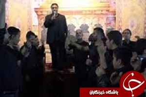 مداحی زیبا از غلامحسین پیروانی در مراسم عزاداری امام حسین (ع) + فیلم