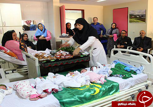 متبرک شدن نوزادان تازه متولد شده به نام 6 ماهه کربلا + تصاویر