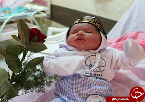 متبرک شدن نوزادان تازه متولد شده به نام 6 ماهه کربلا + تصاویر
